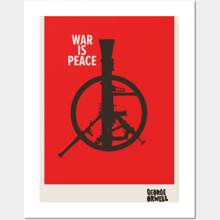 media manipulation, perversion of language, pacifism, freedom and warfare, peace sign Posters and Art